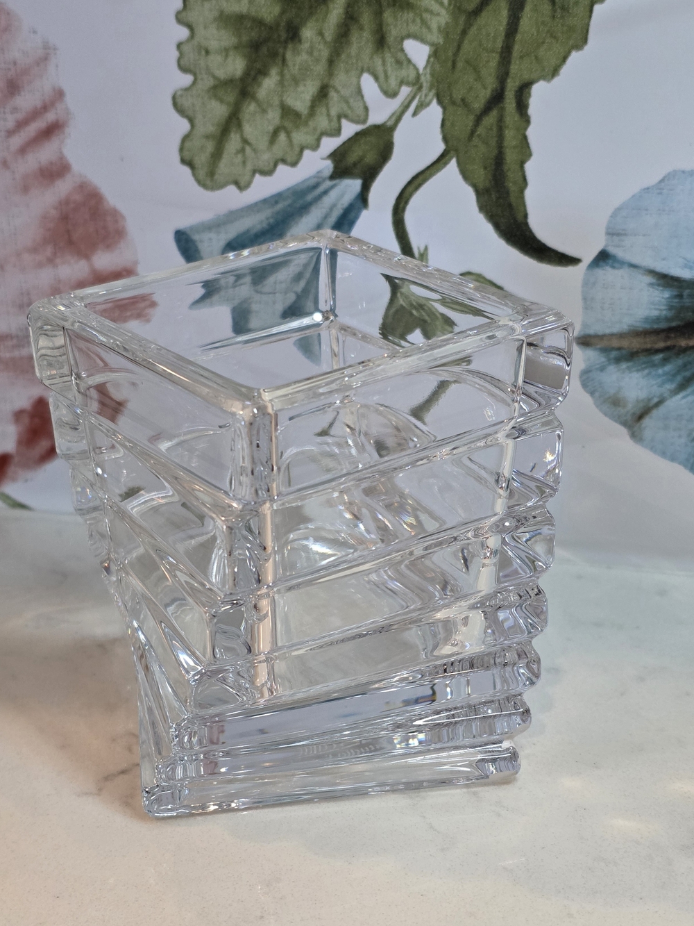 Rosenthal Studio Linie Turnus Crystal Votive Candle Holder Vase 4.25"